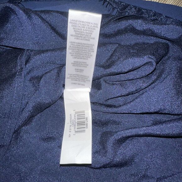 Dress the Population Corey Chiffon Fit Flare Cocktail Blue V-Neck Size Large. 15 - Picture 7 of 11